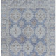 8' X 10' Blue And Brown Oriental Washable Area Rug With UV Protection