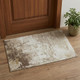 3' X 5' Brown And Beige Abstract Washable Area Rug With UV Protection