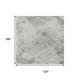 10' X 14' Gray And Silver Abstract Washable Area Rug With UV Protection