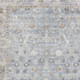 9' X 12' Sky Blue And Ivory Oriental Washable Area Rug With UV Protection