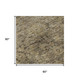 5' X 8' Brown And Beige Oriental Washable Area Rug With UV Protection