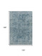 10' X 14' Blue And Gray Oriental Washable Area Rug With UV Protection