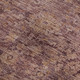 5' X 8' Merlot And Pink Oriental Washable Area Rug With UV Protection