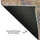 8' X 10' Navy Blue And Gold Oriental Washable Area Rug With UV Protection
