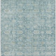 9' X 12' Blue And Ivory Oriental Washable Area Rug With UV Protection