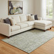 8' X 10' Pewter And Gold Oriental Washable Area Rug With UV Protection