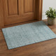 3' X 5' Sky Blue And Denim Blue Oriental Washable Area Rug With UV Protection