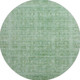 8' Teal And Pale Aqua Oriental Washable Round Rug With UV Protection