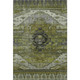 9' X 12' Olive Green Gray And Ivory Oriental Washable Area Rug With UV Protection