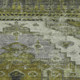 10' X 14' Olive Green Gray And Ivory Oriental Washable Area Rug With UV Protection
