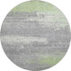 8' Artichoke Green Gray And Silver Abstract Washable Round Rug With UV Protection