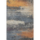 9' X 12' Blue Orange And Ivory Abstract Washable Area Rug With UV Protection