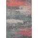 8' X 10' Coral Pink And Gray Abstract Washable Area Rug With UV Protection