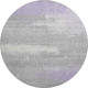 8' Lavender And Ivory Abstract Washable Round Rug With UV Protection