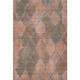 3' X 5' Copper And Gray Damask Washable Area Rug With UV Protection