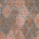 8' X 10' Copper And Gray Damask Washable Area Rug With UV Protection