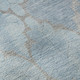 8' Denim Blue And Beige Damask Washable Round Rug With UV Protection