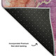 5' X 8' Burgundy And Salmon Abstract Washable Area Rug With UV Protection