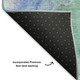 8' Teal Lavender And Ivory Abstract Washable Round Rug With UV Protection