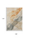 9' X 12' Orange Gray And Silver Abstract Washable Area Rug With UV Protection