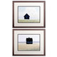 Set Of Two Lonely Landscape Wood Brown Framed Wall Art