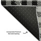 3' X 5' Gray Black And Ivory Gingham Washable Area Rug With UV Protection