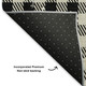 5' X 8' Taupe Black And Ivory Gingham Washable Area Rug With UV Protection