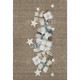 3' X 5' Brown Blue And Ivory Geometric Washable Area Rug With UV Protection