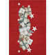 10' X 14' Red Beige And Ivory Geometric Washable Area Rug With UV Protection