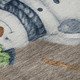 10' X 14' Taupe Blue And Green Geometric Washable Area Rug With UV Protection