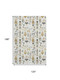 10' X 14' Ivory Gold And Gray Floral Washable Area Rug With UV Protection