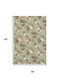 3' X 5' Artichoke Green Brown And Beige Polka Dot Washable Area Rug With UV Protection