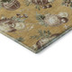 8' Gold Brown And Beige Polka Dot Washable Round Rug With UV Protection
