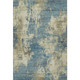 10' X 14' Blue And Taupe Abstract Washable Area Rug With UV Protection
