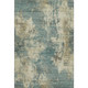 8' X 10' Teal And Beige Abstract Washable Area Rug With UV Protection