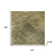 9' X 12' Khaki And Beige Abstract Washable Area Rug With UV Protection