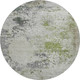 8' Linen And Gray Abstract Washable Round Rug With UV Protection