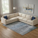 8' X 10' Pewter And Charcoal Abstract Washable Area Rug With UV Protection
