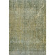10' X 14' Green And Gold Abstract Washable Area Rug With UV Protection