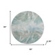 8' Sky Blue And Ivory Abstract Washable Round Rug With UV Protection