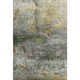 3' X 5' Olive Green And Gold Abstract Washable Area Rug With UV Protection
