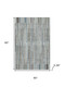 5' X 8' Teal And Brown Striped Washable Area Rug With UV Protection