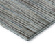 8' Teal And Brown Striped Washable Round Rug With UV Protection