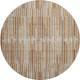 8' Terra Cotta And Beige Striped Washable Round Rug With UV Protection
