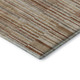 9' X 12' Terra Cotta And Beige Striped Washable Area Rug With UV Protection