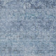 5' X 8' Blue And Denim Blue Abstract Washable Area Rug With UV Protection