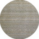 8' Khaki And Beige Striped Washable Round Rug With UV Protection
