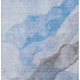 9' X 12' Sky Blue And Gray Abstract Washable Area Rug With UV Protection