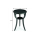 24" Black Manufactured Wood Round End Table With Shelf
