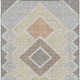 10' X 14' Pewter And Copper Geometric Washable Area Rug With UV Protection